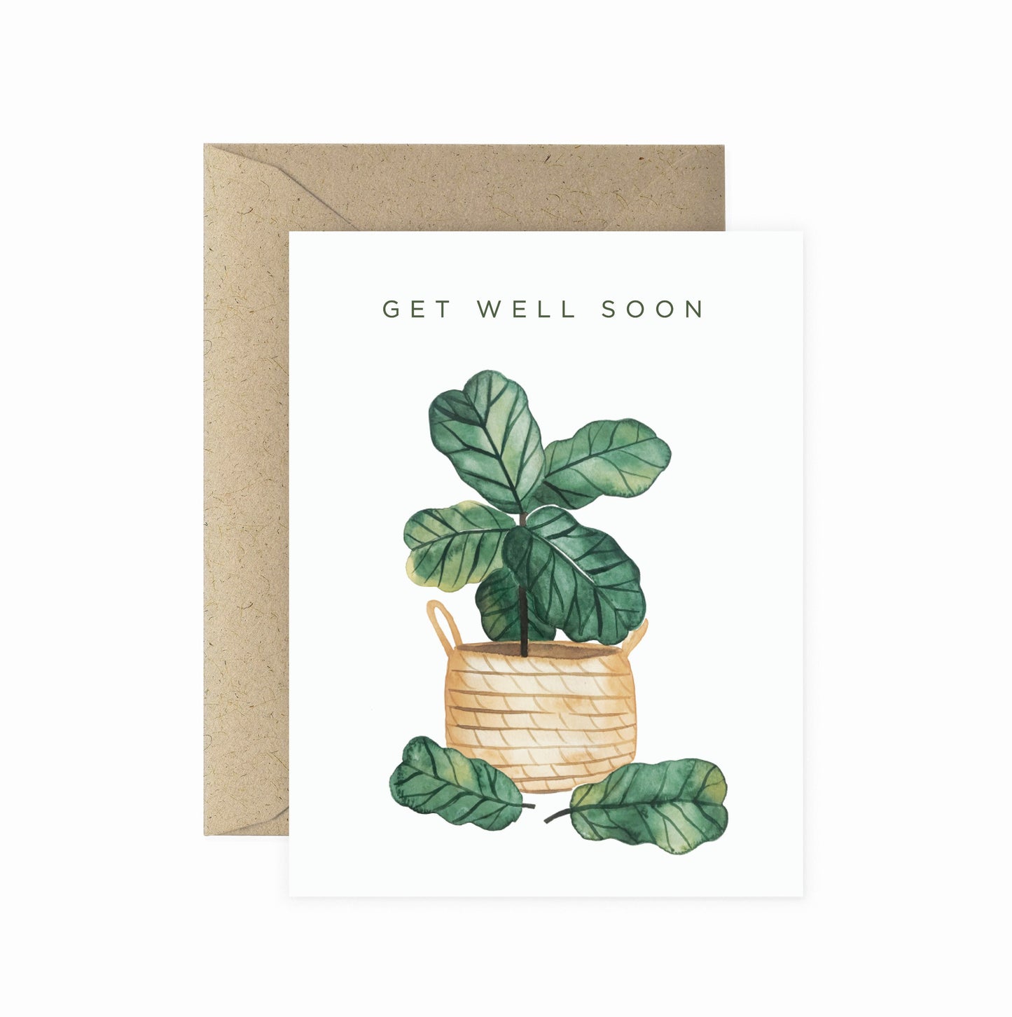 Get Well Soon Fiddle Leaf Fig Greeting Card